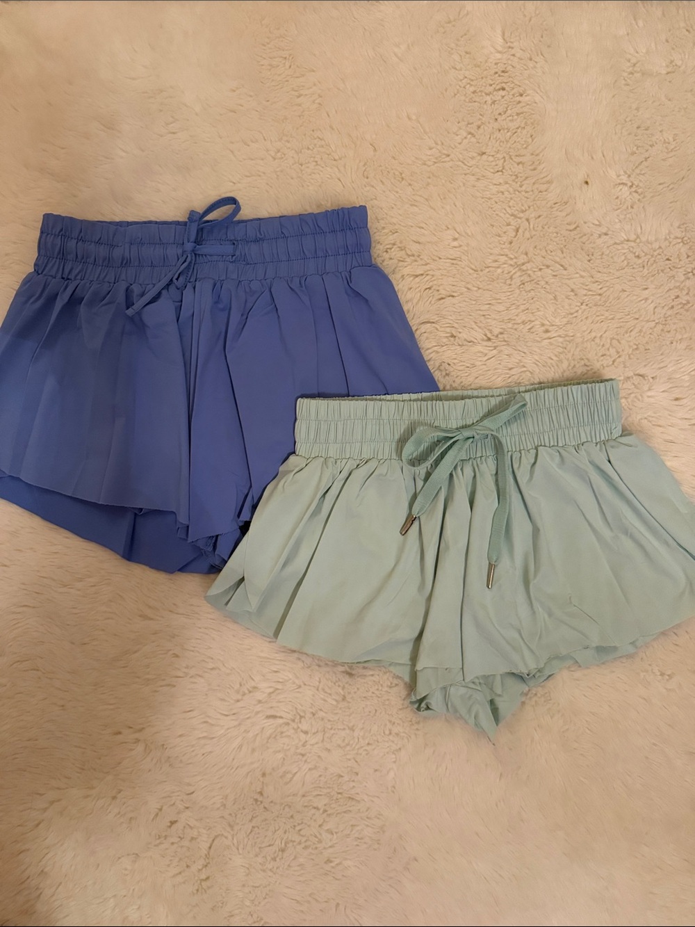 Katie J and Suzette Butterfly Blue and Mint Girls Shorts